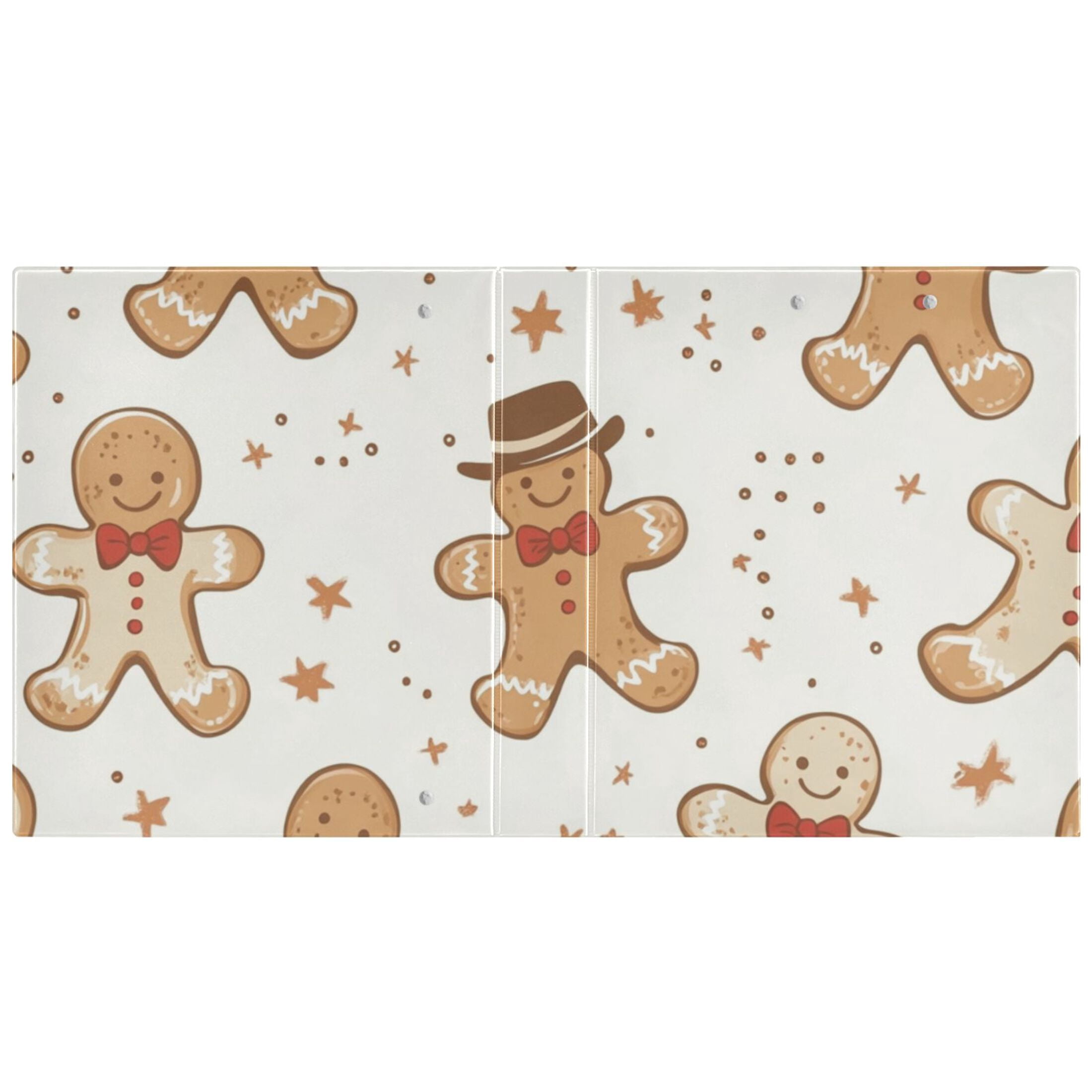 Gingerbread Cute 3 Ring Binders 1.5 inch Hardcover File Folders with Interior Pockets A4 Size Organizer for School Office Hospital