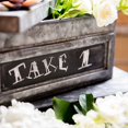 thumbnail image 3 of Weddingstar Tin Box with Aged Finish & Blackboard Panel Display Small, 3 of 6