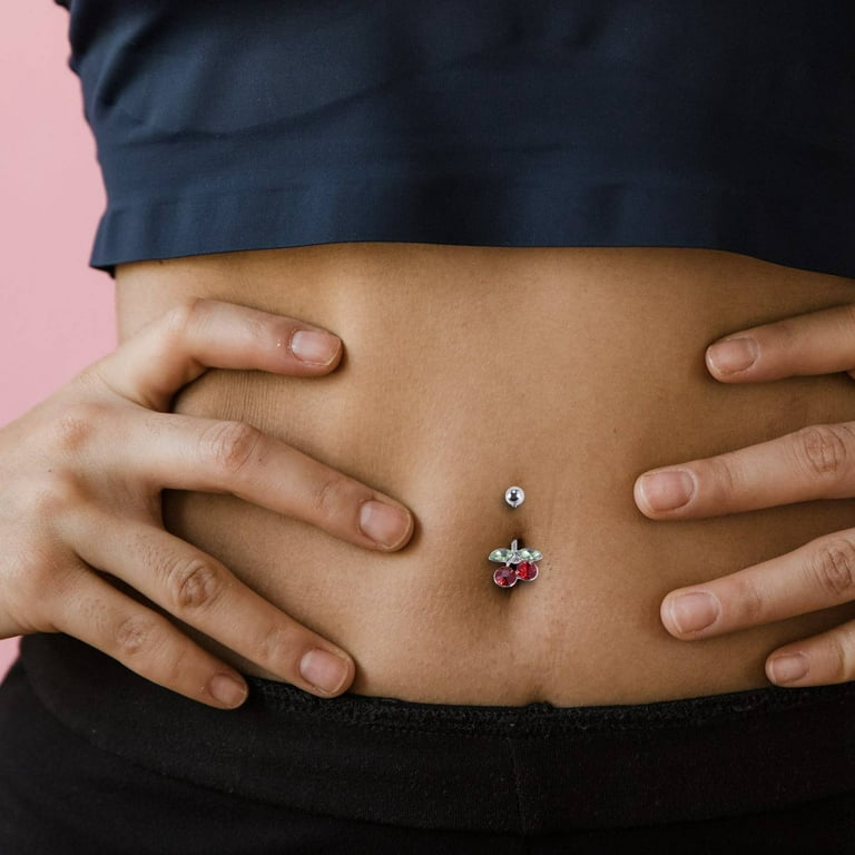Belly button piercing small bar deals