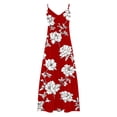 thumbnail image 5 of ClodeEU Women's Printed Spaghetti Strap Maxi Dress ，Boho V Neck Casual Floral Summer Sundress for Beach Vacation Multicolor07,Womens Plus XXL, 5 of 5