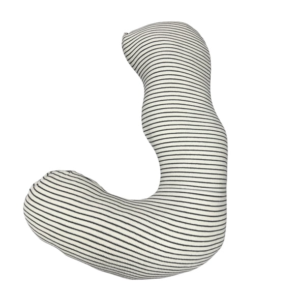 Seahorse Contoured Support Pillow, Stripe Pattern - Full-Body Pillow for Pregnancy, Back Pain Relief and Relaxation