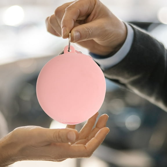 LABSERRON Mini Round Silicone Coin Purse Wallet Durable Keychain Coin Pouch For Women Stylish Storage For Daily Use