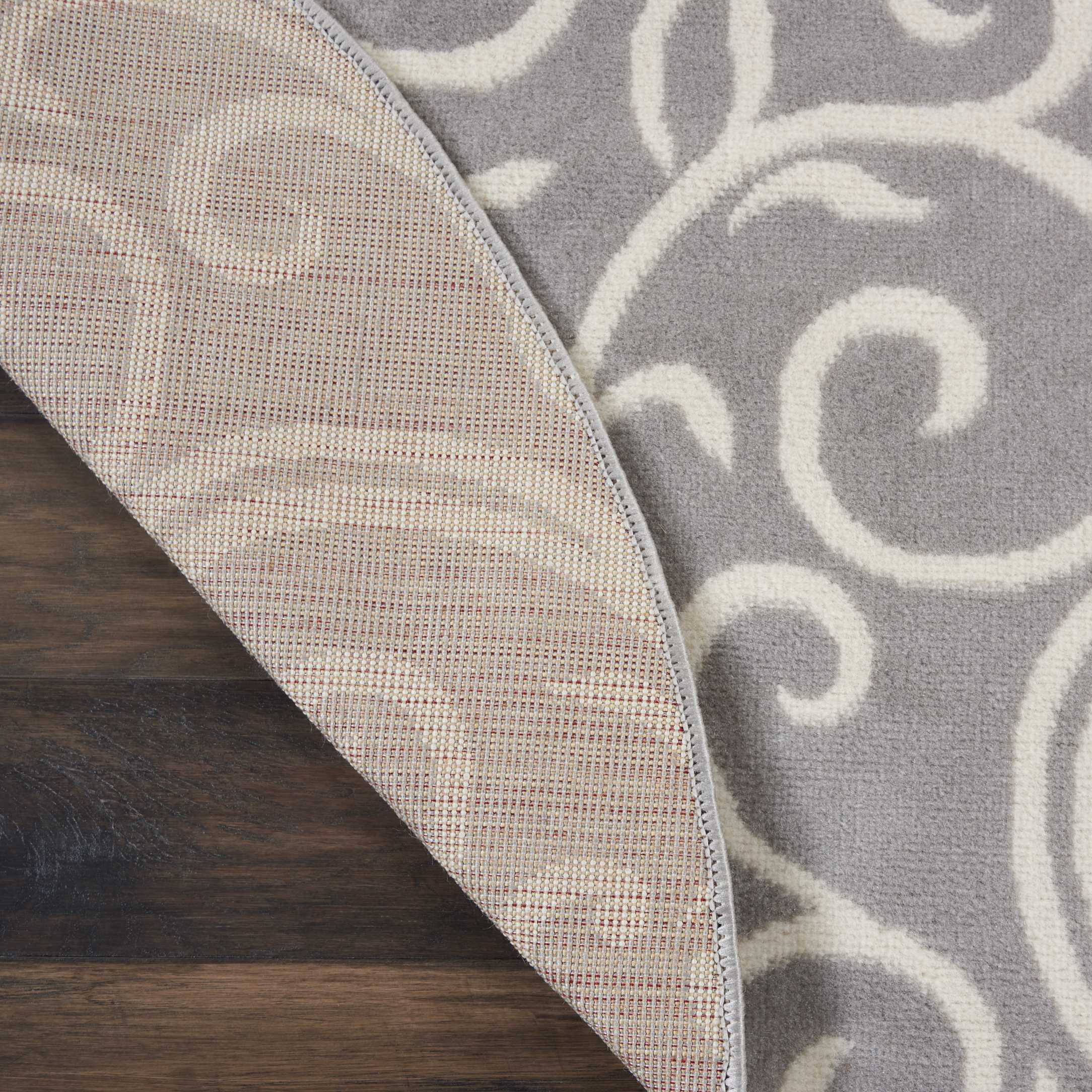 Eclectic Essentials Gray Bohemian Botanical Area Rug