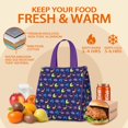 thumbnail image 5 of DarkBlue Dinosaurs with Shapes Pattern Insulated Lunch Bag for Women & Adults,Large Portable Soft Cooler Lunch Bag,Thermal Food Storage Tote with Pearl Cotton,8.66L,8.75x5.75x9.5 Inch, 5 of 6