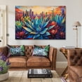thumbnail image 4 of Arte Mural: Agaves y Cactus con Ciudad al Atardecer, Decoración para Hogar y Negocios, 4 of 5