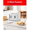 thumbnail image 2 of Betty Crocker 4-Slice Toaster, 1500W, Variable Toast Shade Control Dials, High Lift Feature, Cool Touch Housing, Bread Centering Guides, BC-5635W, 2 of 7