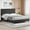 Gray, variant on King Size Upholstered Bed Frame with Headboard, Platform Bed with Diamond Pattern and Soft Fabric, Mattress Foundation/No Box Spring Needed/Easy Assembly