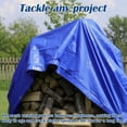 thumbnail image 6 of Heavy Duty Waterproof Tarp, 30 x 40 FT, Blue, 5MIL Thick, Multi-Purpose Cover for Construction, Vehicle and Outdoor Use, Large Tarp with Grommets, All-Weather Protection, 6 of 7