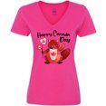 thumbnail image 3 of Inktastic Happy Canada Day Cute Red Beaver with Canadian Flag Women's V-Neck T-Shirt, 3 of 5