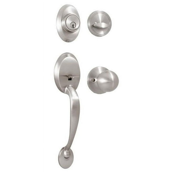 Weslock 2810G Single Cylinder Hillcrest Entry Handleset - Nickel