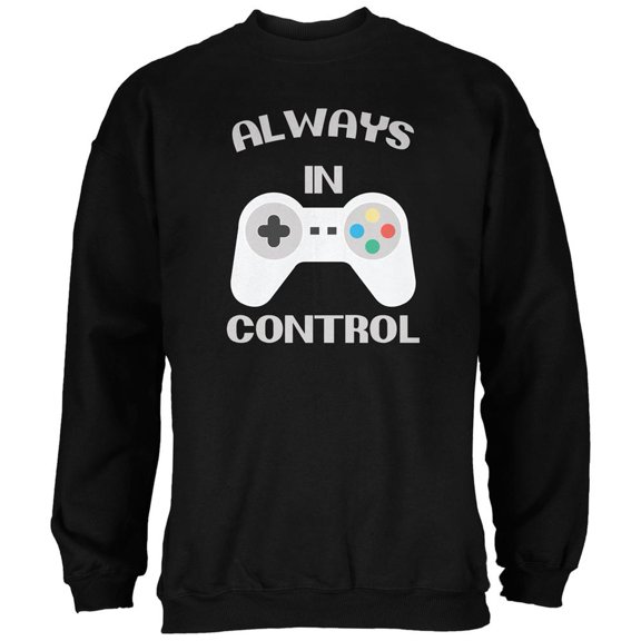 Gamer Always in Control Black Adult Sweatshirt - X-Large