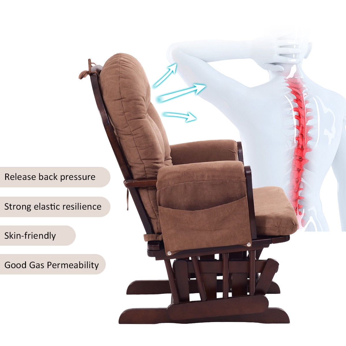 espresso rocking chair nursery