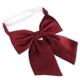 thumbnail image 1 of Men Microfiber Pre-tied Business Bow Tie Set (Wine), 1 of 8