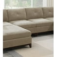 thumbnail image 4 of Contemporary Chenille Camel U-Sectional Sofa Set Corner Wedge Ottoman Chairs Living Room Furniture 6pcs Set Tufted Couch, 4 of 8