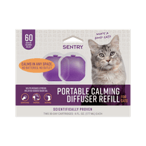 SENTRY Portable Calming Pheromone Diffuser Refill Pods for Cats, Helps Reduce Anxiety, 2 Count