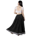 thumbnail image 3 of Chadrakala Women's 100% Cotton Indian Flaire Long Maxi Skirt Gota Patti Crushed ,Free Size, Black (S109BLA), 3 of 3