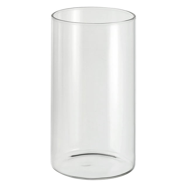 Uxcell 5.9"x3.1" Jarrón de cilindro de vidrio transparente para flores en la mesa, soporte para velas flotantes