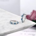 thumbnail image 4 of Gem Stone King 925 Sterling Silver Earrings Persian Blue Moissanite Diamond (3.80 Cttw), 4 of 4