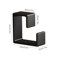 thumbnail image 4 of 1 estante de almacenamiento para lavabo plegable antioxidante con ganchos para baño (negro), 4 of 6