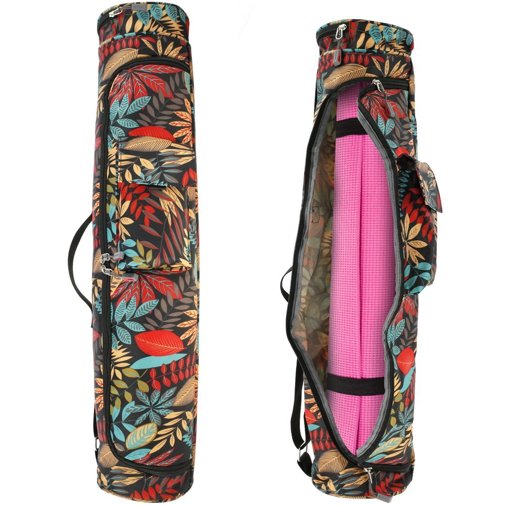 Sac à Dos Pour Tapis De Yoga - 69x16 Cm - Bandoulière Réglable - Poches Multiples - Imperméable - Rangement Accessoires Sport