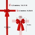 thumbnail image 2 of GIXUSIL Large Red Velvet Christmas Cabinet Door Ribbon Bow, Big Christmas Bow, Wrapping Decorations, Front Door Bow, Christmas Tree Bow for Party Supplies (Red), 2 of 7