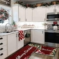 thumbnail image 4 of Christmas Red Lattice Kitchen Rug Set 2 Piece, Cushioned Anti-Fatigue Kitchen Floor Mats Waterproof Easy to Clean, Comfort Standing Kitchen Mat Set with Non-Slip Latex, 4 of 6