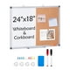 thumbnail image 1 of VEVOR Pizarra blanca y tablero de corcho de 24" x 18" con marco de aluminio para anuncios escolares y domesticos, 1 of 8