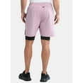 thumbnail image 3 of Athletic Works Men's and Big Men's 2 In 1 Perforated Active Shorts, 7" Inseam, Sizes S-3XL, 3 of 5