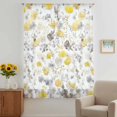 thumbnail image 3 of Yellow Grey Botanical Sheer Curtains 54 Inches Long, Spring Floral Watercolor Light Filering Curtains, Breathable Simi Curtain Privacy Drapes for Kitchen Bathroom Nursery Small Window Treatment, 3 of 9