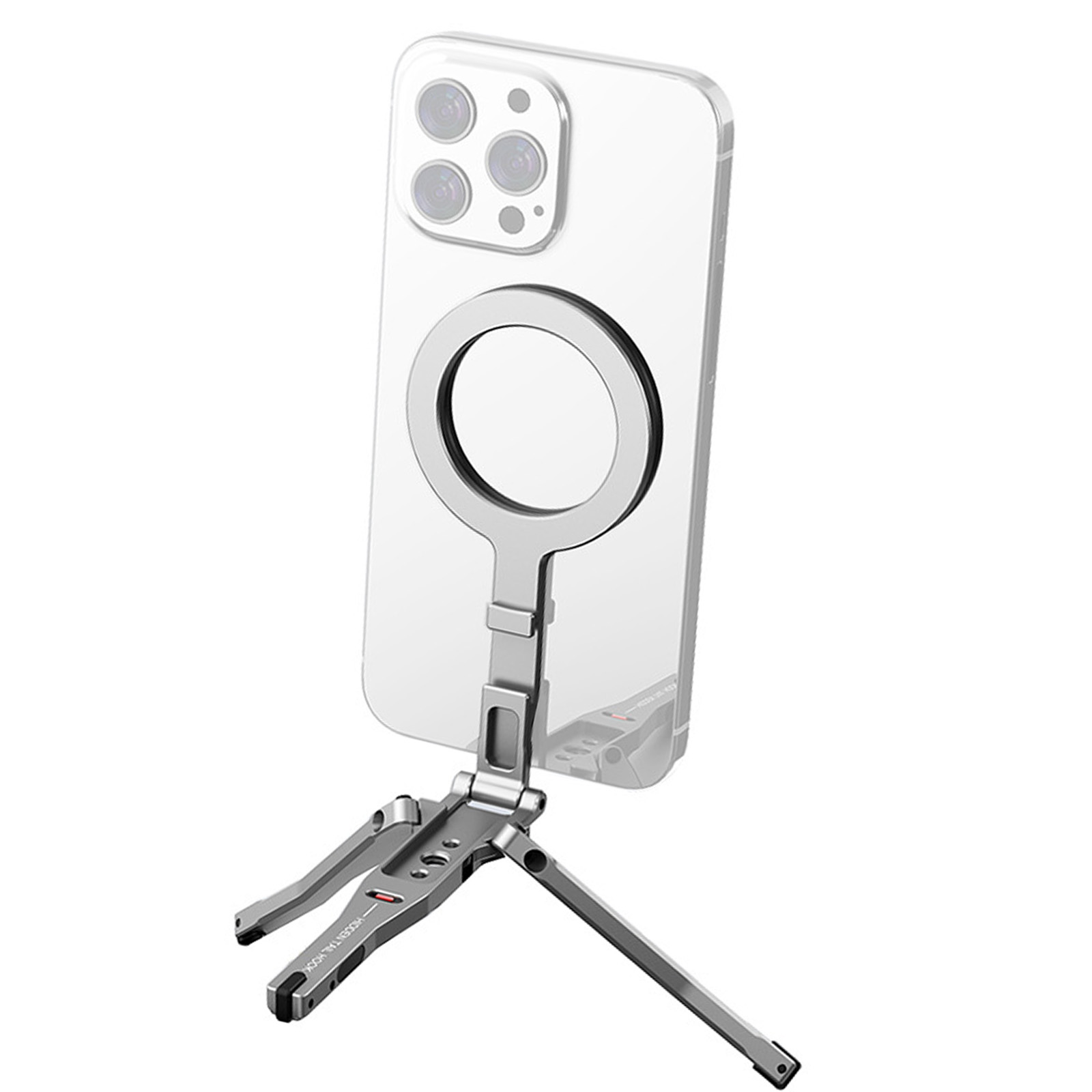 Phone Stand Aluminum Foldable Multiple Functional Tripods With Cold Shoe Mount Not Slip Base for Phones 12 16