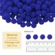 thumbnail image 2 of Pom Poms de 0.4 pulgadas para manualidades, 500 piezas de pompones para manualidades, bolas esponjosas a granel para sombreros, arte navideño DIY, azul cobalto, 2 of 7