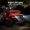 thumbnail image 3 of Outfunny 12V Kids Ride on Toys, 2 Seater Electric Ride on Truck Car for Big Kids with Remote, Bluetooth - Red, 3 of 10