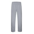 thumbnail image 3 of Men's Sweatpants Casual Loungewear Cotton Pajama Yoga Pants Open Bottom Straight Leg Male Sweat Pants with Pockets, Light Gray, Size XL, 3 of 8