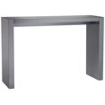 Studio 55D Jessa Modern Minimalist Wood Rectangular Bar Table 60" x 18" Gloss Gray for Spaces