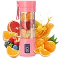 thumbnail image 2 of LDNIO Portable Blender, Mini Personal Smoothie Blender Cordless, USB Rechargeable, Powerful 6 Blades - Travel Blender Cup for Juices, Shakes, and Baby Food, 380ml (Pink), 2 of 9
