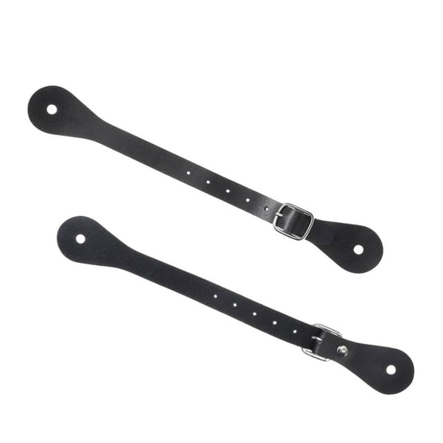 Almencla Éperon Sangles 1 Paire avec Boucle Réglable pour Accessoires Équestres Extérieurs Noir