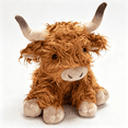thumbnail image 6 of Highland Cow Stuffed Animal 7.9'' Realistic Scottish Cow Plush Toy Soft Farm Animal Cattle Plushie Doll Gift, 6 of 6