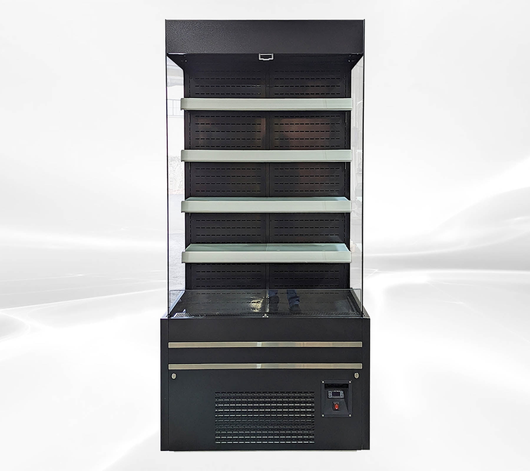 36 in. W 18 Cu. ft Commercial Open Air Display Merchandiser Refrigerator, Grab & Go Refrigerated Display Case, NSF Certified, Vertical Air Curtain Cooler