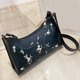 thumbnail image 3 of Bolso de mano floral para mujer bolso de mano pequeño con encaje costura 2023 bolso de mano de cuero PU para mujer, 3 of 9