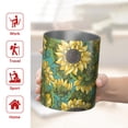 thumbnail image 5 of 12oz Coffee Tumblers Blue Sunflower Vine Leaf Pattern Stainless Steel Vacuum Insulated Travel Tumbler Coffee Cups Mug with Lid and Straw with Cleaning Brush for Cold & Hot Drinks, 5 of 5
