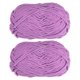 thumbnail image 1 of 2Madejas Chenilla Hilo Terciopelo Manta Hilo 2x100g/7.1oz 6 Súper Voluminoso Poliéster Suave Tejido para Ganchillo Tejedura Bolsos Bufanda Sombrero, Morado, 1 of 7