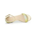 thumbnail image 4 of BLISSFUL STEP Women's Gradient Glitter Color Block Heels Sandals Yellow 9, 4 of 7