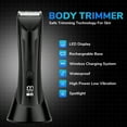 thumbnail image 7 of Body Shavers for Men - Electric Pubic Hair Trimmer, Rechargeable Ball Trimmer with  LED Light, Wet/Dry Groomer, Men’s Grooming Kit - Black, 7 of 7