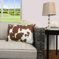 thumbnail image 3 of Mainstays Faux Cow Hide Oblong Decorative Throw Pillow, 15" x 24", Brown and White, 3 of 4