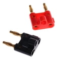 thumbnail image 1 of kusrkot 2 Pcs. Fiche Banane Haute Performance, Pièce de Réparation de Système Audio - Rouge + Noir, 1 of 8