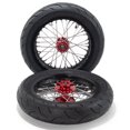 thumbnail image 2 of 12" x 2.15" Front Rear Wheels Rims Red Hubs w/ Inner Tubes For Talaria Sting Al, 2 of 5