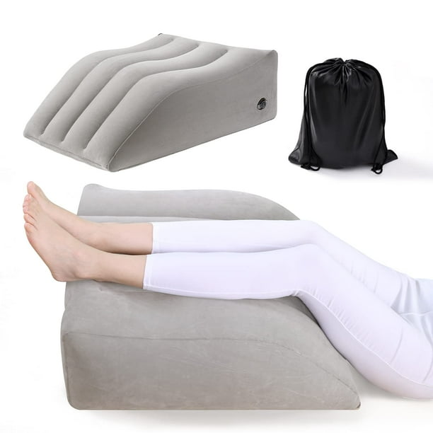 Wedge Pillow for Legs with Inflatable Design Leg Elevation Pillow for
