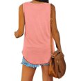thumbnail image 4 of Camisetas sin mangas para mujer, cuello en V, color sólido básico, casual, fluido, verano, sin mangas Zhivalor WRHS-246-4, 4 of 6