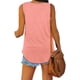 thumbnail image 4 of Camisetas sin mangas para mujer, cuello en V, color sólido básico, casual, fluido, verano, sin mangas Ormromra WRHS-246-4, 4 of 6