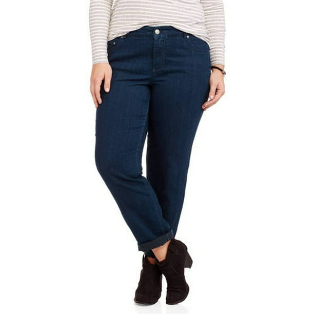 vækst Withered køn Just My Size Women's Plus-Size Slimming Classic Fit Straight-Leg Jeans With  Tummy Control, Regular and Petite Lengths - Walmart.com